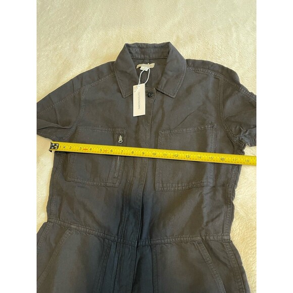 OuterKnown Station Jumpsuit Organic Cotton/Linen Blend Black Coverall sz S NWT - Picture 2 of 12